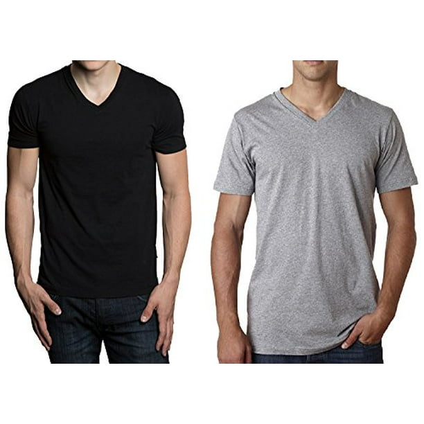 men's black v neck t shirts