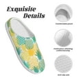 thumbnail image 5 of Haiem Pineapples1 Print Women's Fuzzy Memory Foam House Slipper Cozy Home Footwear Non-slip Winter Slippers-40/41, 5 of 7