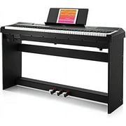 Donner DEP-10 Digital Piano 88 Key Weighted, Full-Size Electric Piano Portable Keyboard for Beginners, with Furniture Stand, Triple Pedals, Power Supply