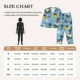 thumbnail image 4 of Fuzoiu Pirate Marine Animals Print Women's Long-Sleeved Pajama,Lounge Button Down Nightwear,Womens Notch Collar Pajama Set-Small, 4 of 7