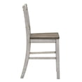 thumbnail image 5 of Rustic Farmhouse 5-Piece Counter Height Dining Set: Antique White & Ash Brown Two-Tone Solid Wood Table with 4 Chairs, Pedestal Base, Knotty Oak Veneer, Seats 4 for Dining Room, 5 of 15