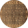 thumbnail image 1 of Ahgly Company Indoor Round Oriental Brown Industrial Area Rugs, 4' Round, 1 of 4