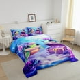 thumbnail image 3 of Erosebridal Cute Sea Turtle Comforter Set Queen Size Cartoon Ocean Animal Bedding Set Sea Creatures Comforter Underwater World Quilt Set, 3 of 7
