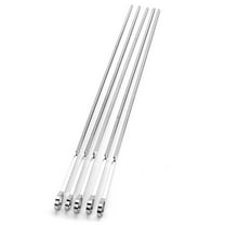 Phenofice 20-Piece Stainless Steel Flat Skewers Set for BBQ Grilling and Outdoor Cooking Accessories