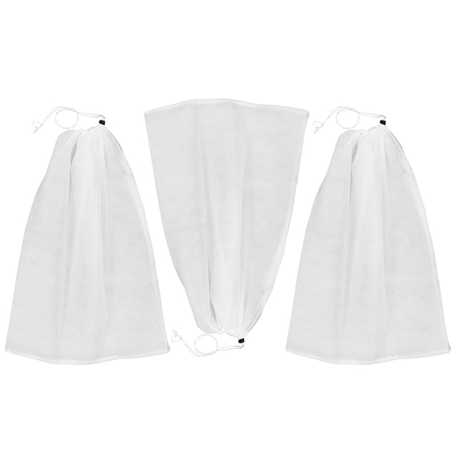 3 fundas para plantas con protección contra la congelación, bolsas con cordón para flores en macetas.