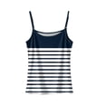 thumbnail image 6 of CheerKidz Women's Round Neck Sleeveless Camisole Summer Tank Tops Printed Fashion Lightweight Layering Stretchy Comfort Fits(Navy#1,L), 6 of 6