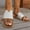White WH40, variant on WIZUTIZ Womens Beach Sandals Flat Sandals Womens Sandals Workout Comfort Stretch Beach Sandals Buckle Round Toe Summer Shoes Low Heel (1"-2") Wide Color Block Sandals Going Out Free Shipping White