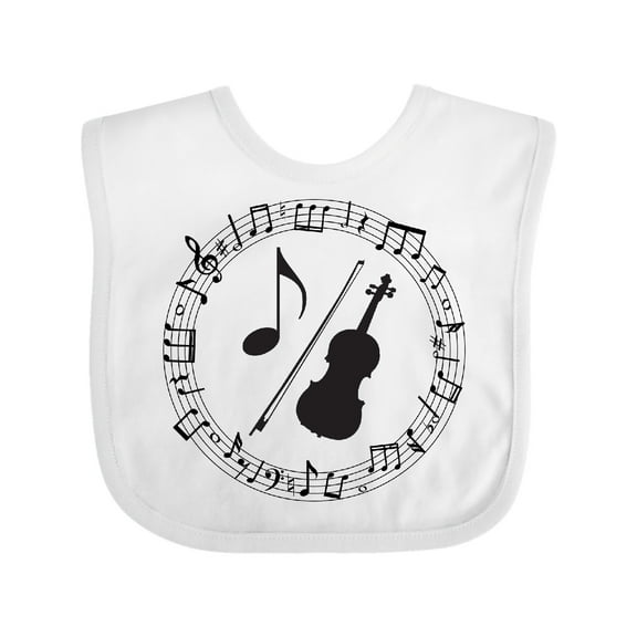 Inktastic Violin Gift for Student Violinist Boys or Girls Baby Bib