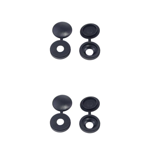 Kearding 100x tapón de rosca de plástico resistente y duradero para ocultar tornillos elástico conectado es conveniente para negro negro 2Conjunto