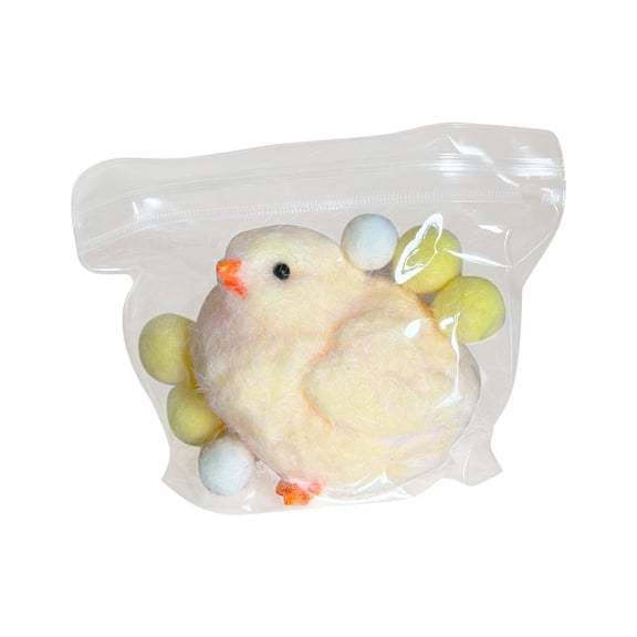 Handmade Chick Squishes Toys,Cute Taba Squishes Toys, Soft Fufu Squishes Fidget Toys Silicone Squeeze Toys for Stress Relief Easter Basket Stuffers