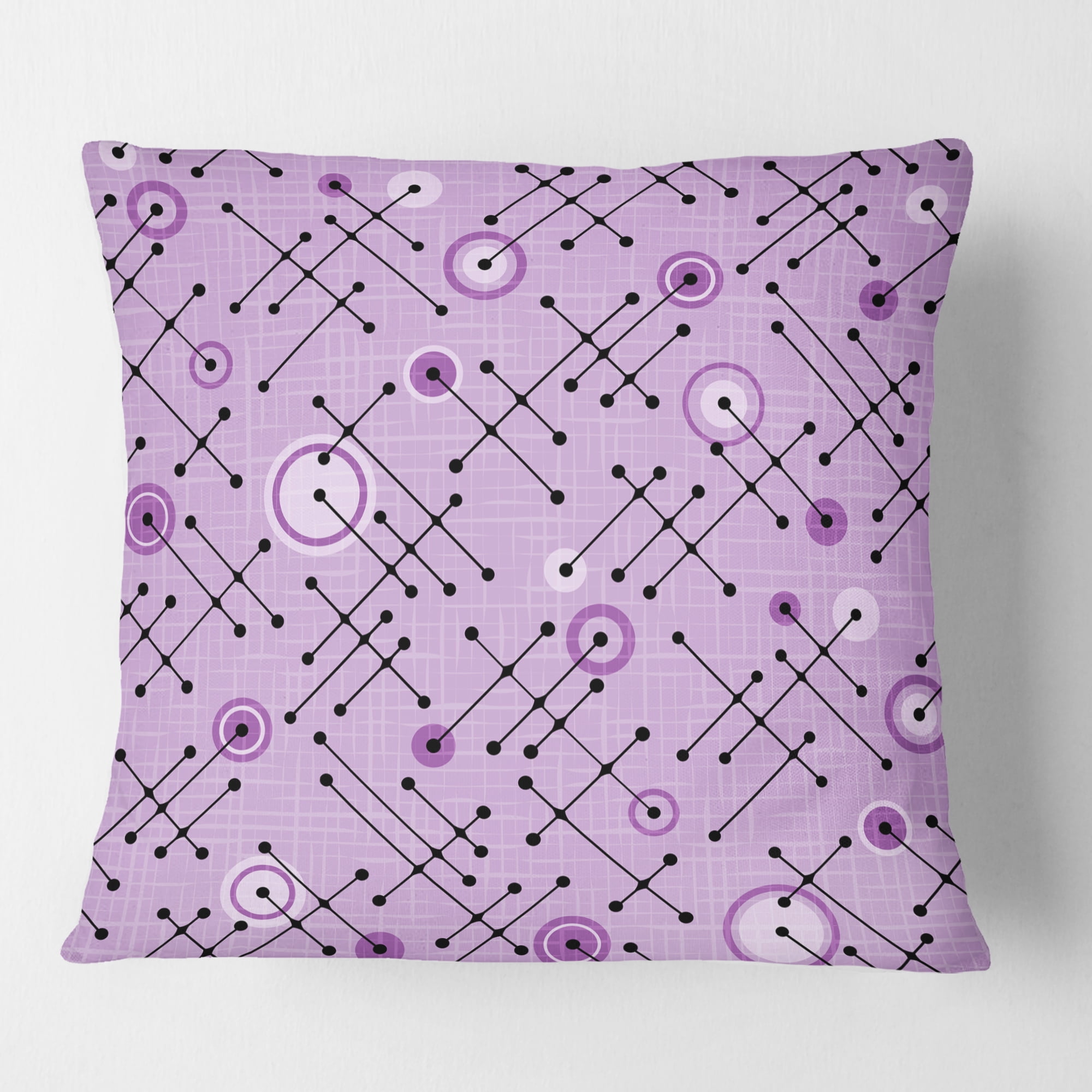 Designart 1950 Retro Pattern III' Mid-Century Modern Throw Pillow - 16x16