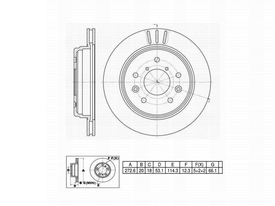 Winstop Brake Rotor, Rear WS230625, Mazda RX-7 1991-1986