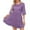 Purple, variant on Jinhomg Sequin Dress for Women Plus Size Half Sleeve Sparkly Glitter Dress Flowy Swing Midi Club Cocktail Party Dresses Summer Tiered Club Night Outfits Pink S