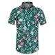 thumbnail image 5 of CAMISAS DE HOMBRE CORTAS DE INSPIRACIÓN CHIC, CON ESTAMPADO FLORAL, BOTONES EN LA PARTE FRONTAL, CAMISA DE PLAYA HAWAIANA, 34 VERDE BLANCO, 5 of 6