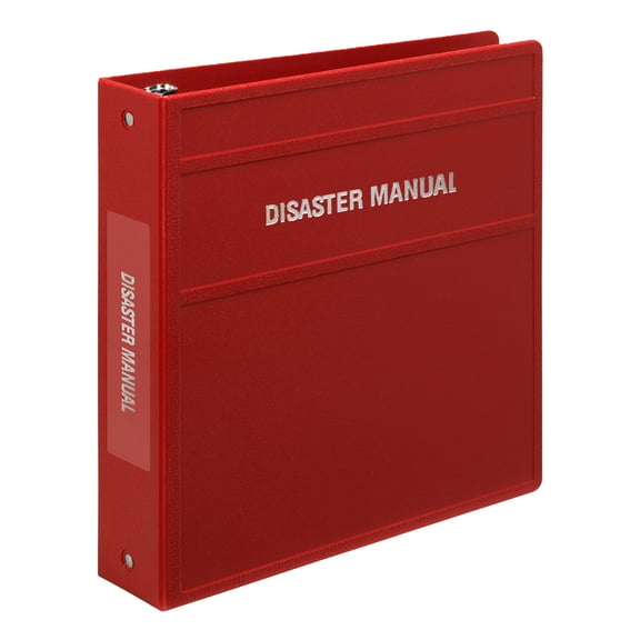 Carstens 2-Inch Heavy Duty 3-Ring Binder for Disaster Manuals - Side Opening, Brick Red
