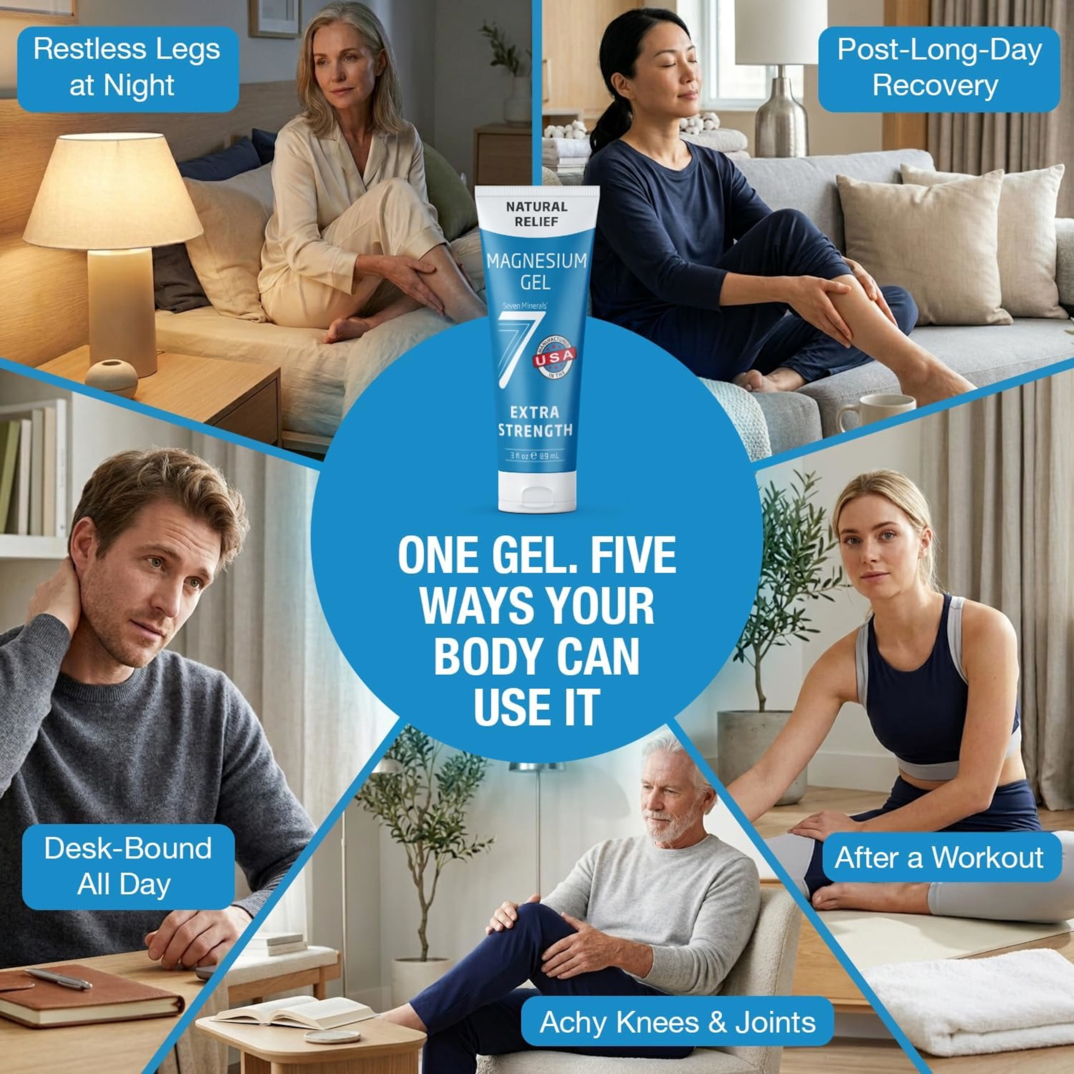 Seven Minerals Natural Relief Magnesium Gel Extra Strength 3 fl oz