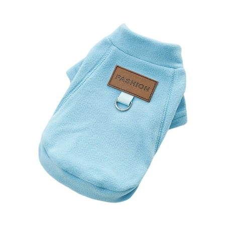 Dog Sweatshirt Dog Shirt Pet Sportswear Clothing - Light Blue Fleece Material With Fashion Label - For Dogs Daily Wear Outdoor Activities Indoor Relaxing Xxxl Size
