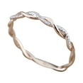 thumbnail image 2 of CREATITOY 1 Pc Twisted Rope Micro-Inlaid Zircon Ring - Elegant Design, Daily Wear Party Jewelry for Women, 2 of 6
