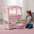 thumbnail image 3 of Badger Basket Canopy Doll Crib with Baskets, Bedding, and Mobile - White/Pink, 3 of 11