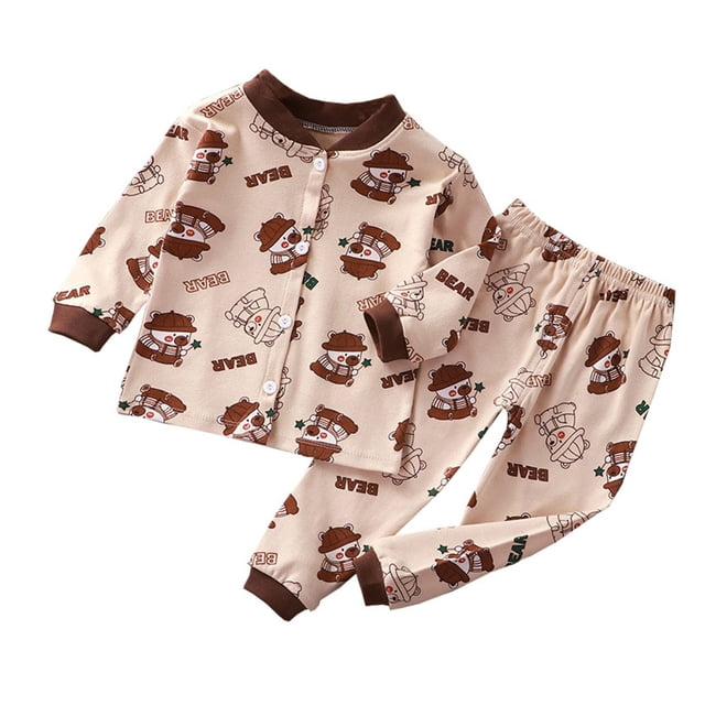 2025 Combinaison Imprimée en Coton Pyjama à Fermeture Éclair 2 Sens Combinaison une-Pièce Ensemble de Vêtements pour Garçon Garçons s