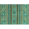 thumbnail image 1 of Ahgly Company Machine Washable Indoor Rectangle Abstract Turquoise Blue Modern Area Rugs, 4' x 6', 1 of 4
