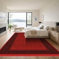 thumbnail image 3 of ODIKA 3'x5' Machine Washable Non-Slip Area Rug, Oriental Red High Traffic Rug, Red, 1051083, 3 of 7