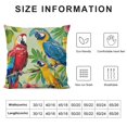 thumbnail image 5 of Creowell  Tropical Birds Toucan Throw Pillow Covers  Parrot Flowers Leaves Decorative Pillow Cases  Cushion Covers for Sofa Couch Car Bedroom Home Decor White, 5 of 5