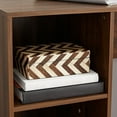 Mainstays 6Cube Storage Computer Desk, Canyon Walnut
