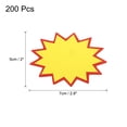 thumbnail image 2 of Uxcell 200 Pcs 2"x2.8" Star Burst Signs Blank Tags for Retail Store, Yellow, 2 of 6