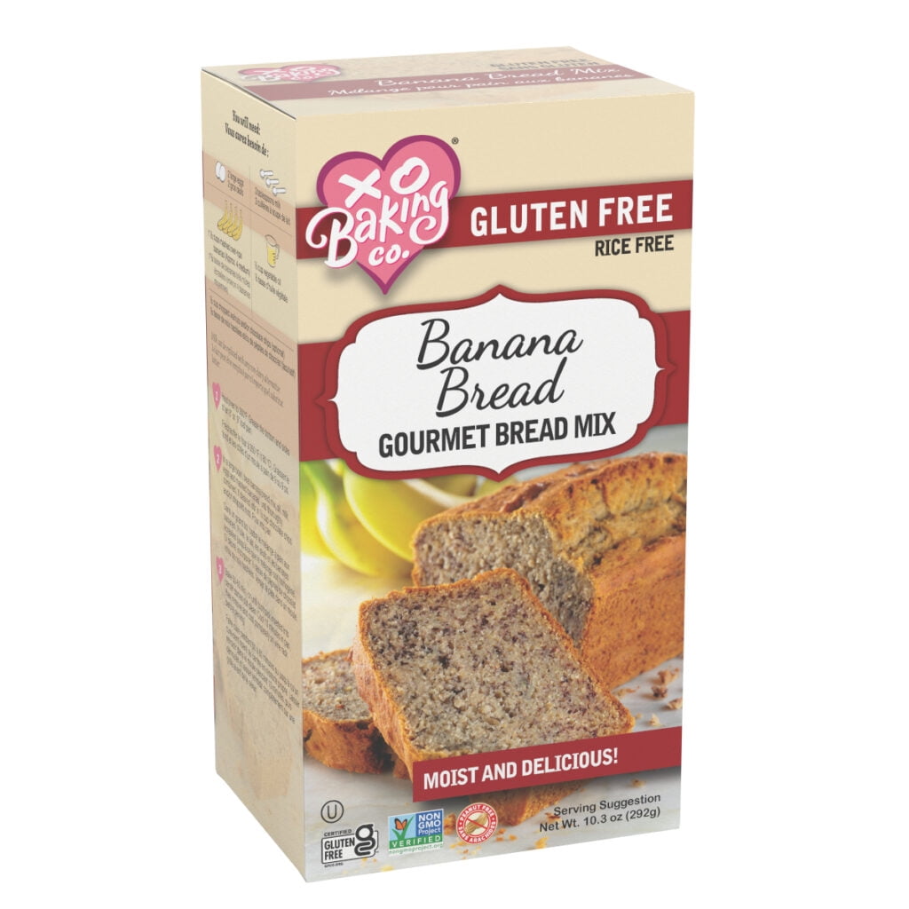 XO Baking Co. Verified Non-GMO & Gluten Free Banana Bread Mix, 10.3 oz Box