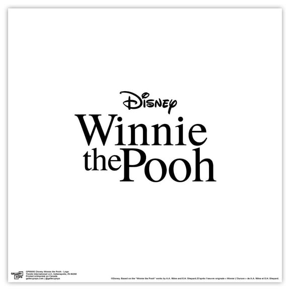 Gallery Pops Disney Winnie The Pooh - Logo Wall Art, Unframed Version, 12" x 12"