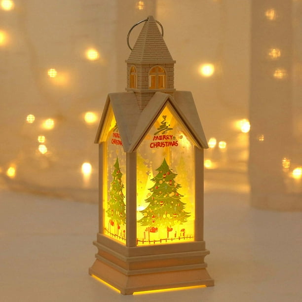 Luces Led Navideñas de Viento - Adornos de Vela de Imitación a Pilas para El Hogar, El Árbol, La Mesa y El Patio - Luz Nocturna Navideña de 16,5 Cm