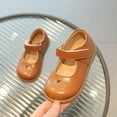 thumbnail image 2 of GJSYRH Girls Classic Mary Jane Flats School Uniform Shoes Dress Shoes Party Wedding Shoes Brown 1.5-2 Years, 2 of 9