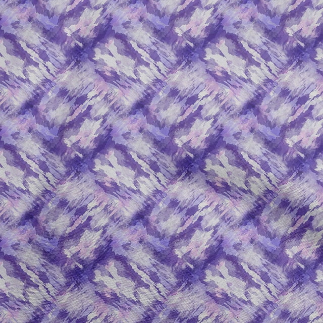 oneOone Cotton Poplin Medium Purple Fabric Abstract Craft Projects Decor Fabric Printed By The Yard 56 Inch Wide