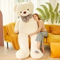 thumbnail image 3 of IKASA Giant Teddy Bear Stuffed Animal Plush Toy,Large Jumbo 70" White Huge Cute Soft Toys,Big Size Fluffy Plushy Fat Oversized Plushie,Gifts for Kids Girls Boys Girlfriend Children, 3 of 6