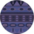 thumbnail image 1 of Ahgly Company Machine Washable Indoor Round Transitional Slate Blue Area Rugs, 3' Round, 1 of 7