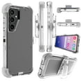 thumbnail image 4 of Venoro for Samsung Galaxy S24 Ultra/S24 Plus/S24 Case with Screen Protector Shockproof Phone Cover with Belt Clip Holster Stand, Clear, 4 of 14