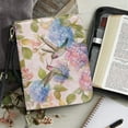 thumbnail image 4 of FOR U DESIGNS Hummingbird Hydrangea Bible Cover Case Aesthetic Leather Bible Study Bags and Totes for Women Size M with Handle Sturdy Bible Protective Carrier Bible Accessories, 4 of 7