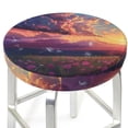 thumbnail image 3 of Picia Dreamy Dandelion Sunset Pattern Round Stool Covers Comfy Seat Covers Stretch Removable Washable Chair Slipcover Round Bar Chair Cushion Cover-12 inch, 3 of 7