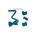 thumbnail image 4 of INSPIRE CHIC Men's Pre-Tied Bow Ties Adjustable Strap Solid Color Knitted Bowtie Peacock Blue, 4 of 5