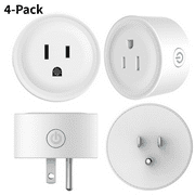 4 Pack Smart Plugs Wi-Fi Outlet 4 Pack Work with Alexa/Google Home/Smart Life Timer ON/Off Plug Schedule Built-in App Mini Wireless Socket No Hub Required