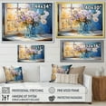 thumbnail image 4 of Designart "Farmhouse Vase With Morning Glory" Morning Glory Floater Framed Canvas Art Print, 4 of 5