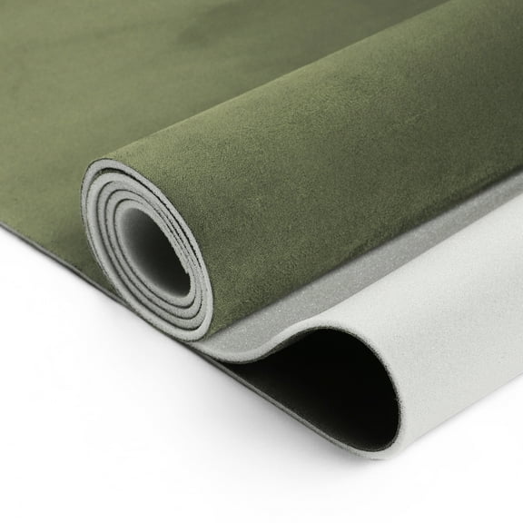 Unique Bargains Suede Fabric 150G Headliner Fabric 23.62"L x 57.09"W Interior Trim DIY Roof Repair Replacement Foam Backing for Car RV SUV Automotive Green 1 Pcs