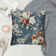 thumbnail image 2 of COMIO Chinoiserie Pillow Cover Spring Summer Blue White Floral Throw Pillow Covers Navy Blue Flower Decorative Outdoor Pillowcase Cushion Cover for Sofa Couch Home Bedroom, 2 of 5