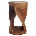 thumbnail image 5 of Strata Furniture 23x14" Round Traditional Wood Twist Stool in Walnut, 5 of 5