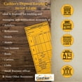 thumbnail image 4 of 1000 Cashier Depot EZ400 Cashier's Deposit Envelope, #10 Brown Kraft Envelope, 4 1/8" x 9 1/2", Heavy 24 LB, 1000/Box, 4 of 6