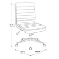 thumbnail image 3 of Armless Mid Back Manager's Faux Leather Chair in Black with Chrome Base, 3 of 9
