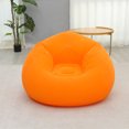thumbnail image 1 of New Inflatable Flocking Sofa Single Lazy Sofa Chair Foldable Outdoor Leisure Bean Bag Sofa, 1 of 4