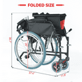 thumbnail image 4 of Medwarm Ultra Lightweight Wheelchairs, Folding Transport Wheelchair with Swing-Away Footrests, Handbrakes, Quick-release Wheels & Back Pocket, 22lbs, 4 of 8
