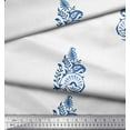 thumbnail image 2 of Soimoi Georgette Viscose Fabric Leaves,Floral & Paisley Block Printed Fabric 1 Yard 42 Inch Wide, 2 of 3